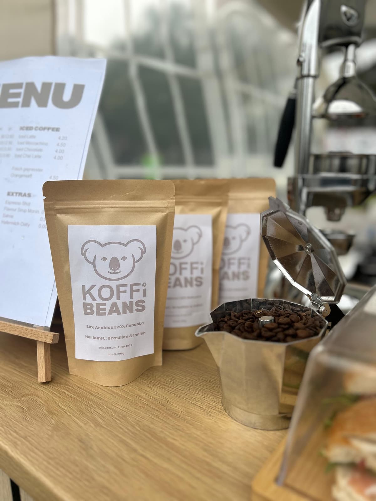 Detailaufnahme einer Latte Art